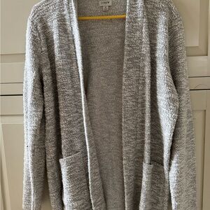 J.Crew Gray Open Front Cardigan
